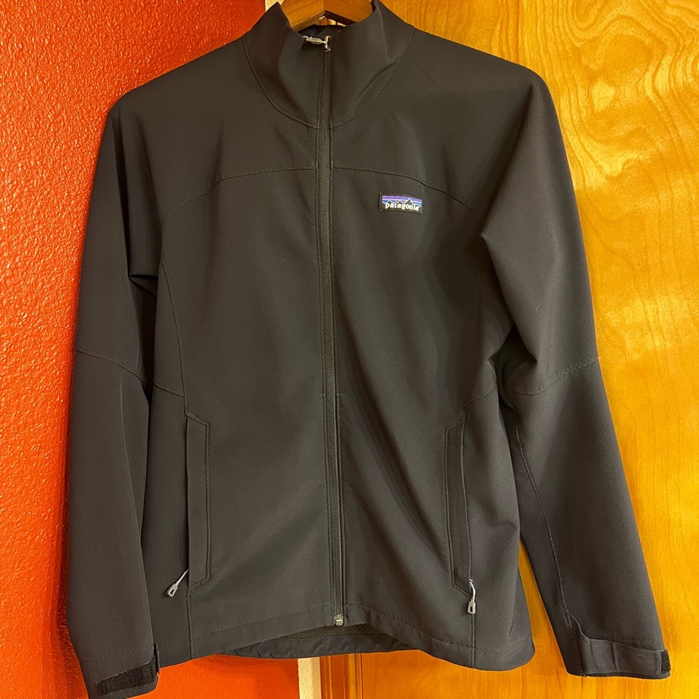 Patagonia Jacket Women's Extra Small Black Adze Full Zip Windbreaker Softshell
